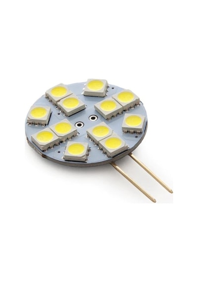 G4 Led Ampul 12 Volt Yuvarlak Iğne Bacak Beyaz Yuvarlak Tekne Le Beyaz