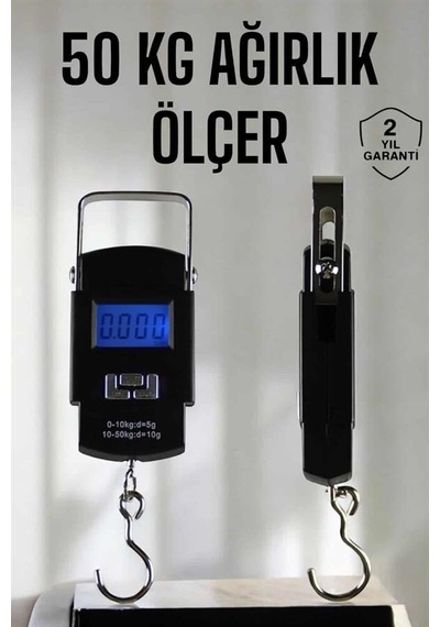 Ağırlık Ölçer 50 Kg El Terazisi El Kantarı Pilli Led Ekran Açık Bej