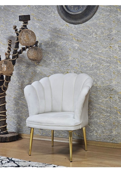 Tekli Papatya Çay Seti Koltuk Gold Sivriltme Ayak, Balkon, Salon 001