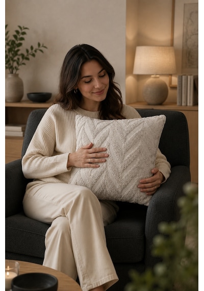 Wellsoft Dekoratif Kırlent Kılıfı 45x45 Ve 30x50 Peluş Koltuk Kanepe Yastık Kılıfı Açık Gri 45 x 45