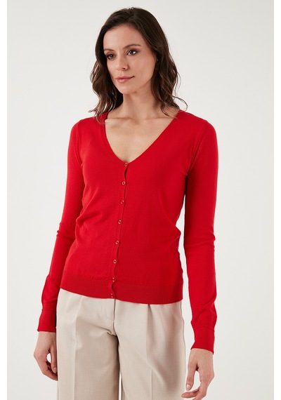 Fashion Friends Bayan Hırka 24k0781k1 Kırmızı Kırmızı