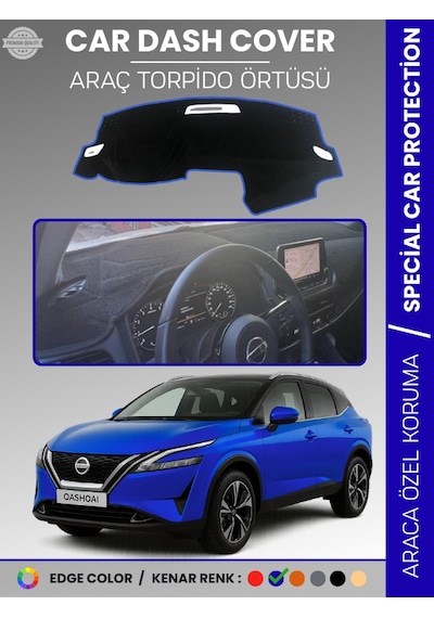 Nissan Qashqai J12 2021-2025 Torpido Örtüsü Ön Göğüs Koruma Araca Özel Çatlamayı Önler Kaymaz - 775 Stiloto