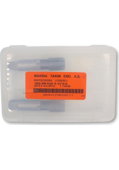 Mte G 1/2 X 14 Diş El Kılavuzu Takımı 2 Li Hss Dın 5157