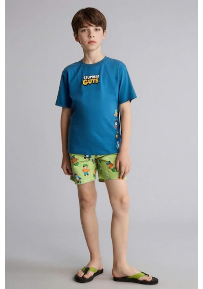 Defacto Stumble Guys Deniz Şortu Erkek Çocuk H1899a826hsgn443 Yeşil-gn443