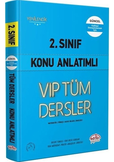 Editör Yayınları 2. Sınıf Vıp Tüm Dersler Konu Anlatımlı