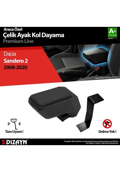 Dacia Sandero Kol Dayama Kolçak Çelik Ayaklı Abs Siyah 2008-2020 A+kalite