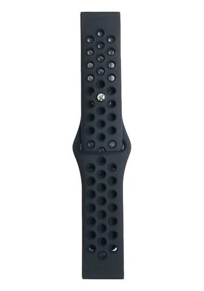 Ugr02 Watch 20mm Spor Delikli Kordon - Siyah-füme