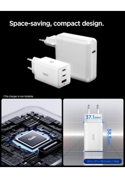 Spigen 67w Usb-c + Usb-a 3 Port Hızlı Şarj Aleti Samsung Pps 2.0 Isı Düşüren Gan Pro Akım Korumalı Pd 3.0 / Scp / Fcp Protokol Güç Adaptörü iPhone & Android & İpad & Apple Uyumlu MacBook Type-c White Spigen 67w Usb-c + Usb-a 3 Port Hızlı Şarj Aleti Samsung Pps 2.0 Isı Düşüren Gan Pro Akım Korumalı Pd 3.0 / Scp / Fcp Protokol Güç Adaptörü iPhone & Android & İpad & Apple Uyumlu MacBook Type-c White