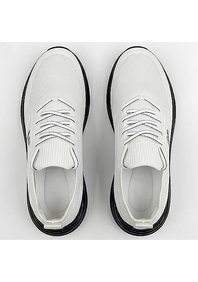 Daytex 1112 Erkek Siyah Triko Knit İthal Taban Sneaker Beyaz