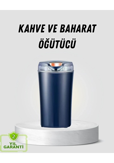 Kahve Ve Baharat Öğütücü Otomatik Mekanizmalı Dayanıklı Çelik Açık Gri