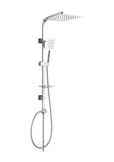 Fawer Faucet & Shower Ful Krom Kare Yağmurlama Robot Duş Seti - 400kk Krom