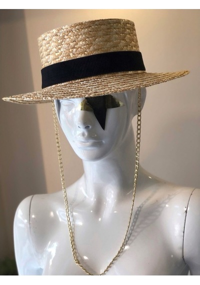 Boıte Straw Hat (Zincirli Hasır Şapka )