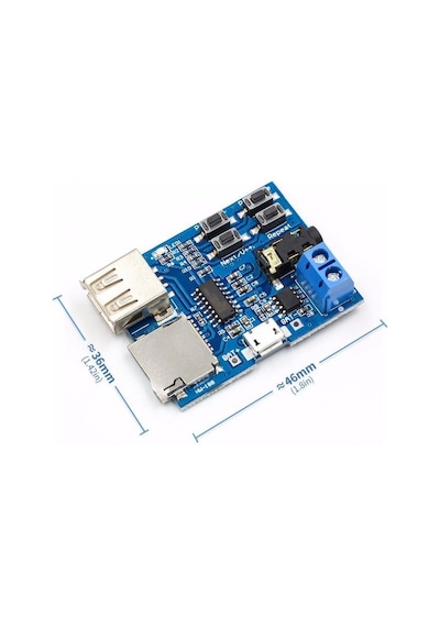 Elektronikport-Mp3 Oynatıcı Tf Kart Ve Usb Flash Disk Girişli Modül (Mp3 Formatı
