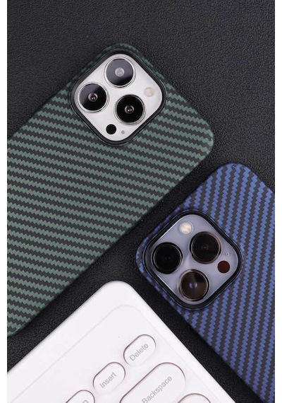 Apple Uyumlu iPhone 13 Pro Max Kilif Karbon Fiber Tasarimli Zore Karbono Kilif 553429434
