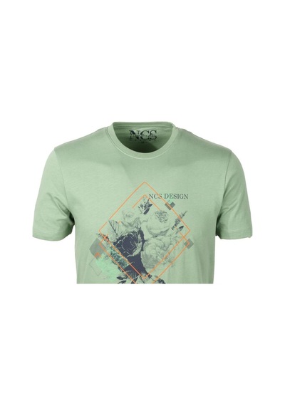 Ncs Çağla Bisiklet Yaka Baskılı Slim Fit T-shirt Ncs 1194-çağla Çağla Yeşili