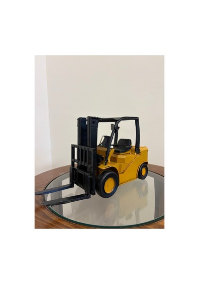 El Yapımı Mini Forklift Maketi Dekoratif Masaüstü Objesi Ev Ve Ofis Dekorasyon
