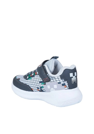 Zacoz Erkek Çocuk Oyun Desenli Spor Sneaker Ayakkabı Gri Füme