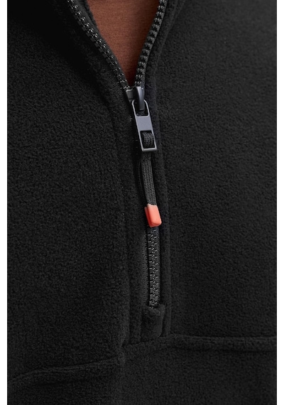 Jack & Jones Jjalpes Half Zıp Fleece Jacket Aw25 Siyah