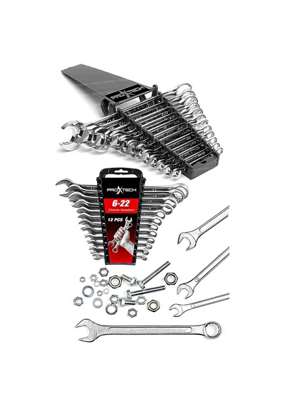 Chrome Vanadium Çelik Profesyonel Güçlü Sağlam 12 Parça Kombine Açık Ağız-yıldız Anahtar Paket Set