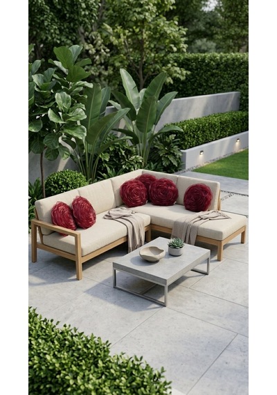 Rose Burgundy Yastık Çok Renkli