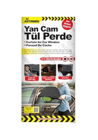 Badem10 Automix Araba Araç Otomobil Oto Güneş Koruyucu Gölge Yan Cam Pencere Tül Perde Güneşliği 44817 11514381