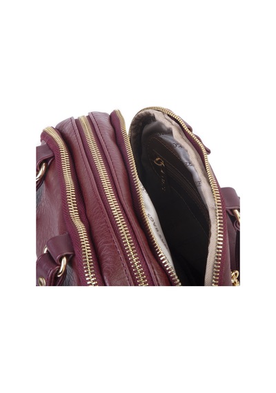 Nas Bag Kadın Çok Gözlü El Omuz Ve Çapraz Çantası 25x20 Cm Bordo Victoria