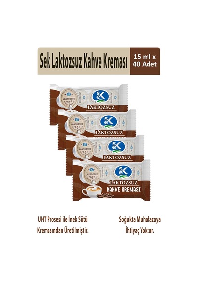 Sek Laktozsuz Kahve Kreması 15 Ml X 10 Adet X 4 Paket