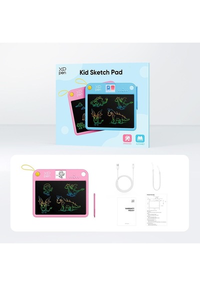Xp-pen Doodle Çizim Ve İngilizce Öğreten Tablet Pembe Learning Board