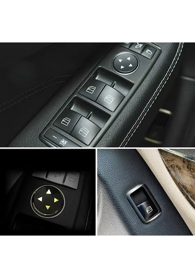 Mercedes C Serisi W204 W205 Cam Düğmesi Kaplaması Siyah Tuş 2008-2018