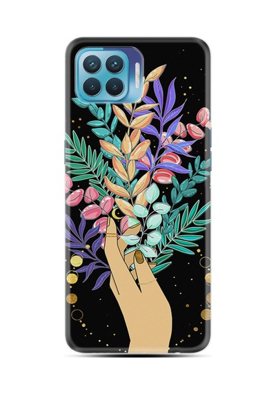 Oppo Reno 4 Lite Kılıf Hayat Serisi Desenli Hand Flowers - Ürün Numarası 2022
