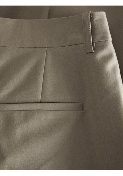 Jack & Jones Kadin Yüksek Bel Dokuma Pantolon - Ellis - 12248958 Brindle