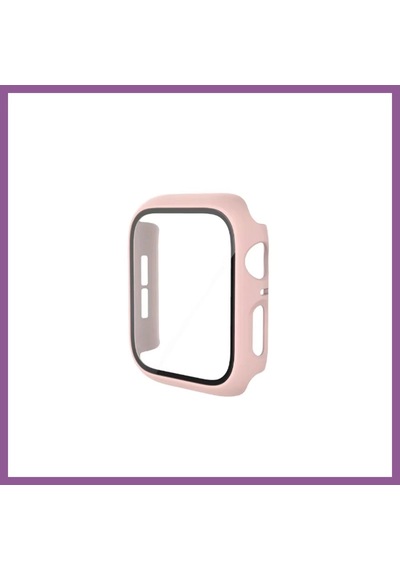 Bezos Watch 44mm Uyumlu Camlı Kasa Ekran Koruyucu - Pembe Rengaren