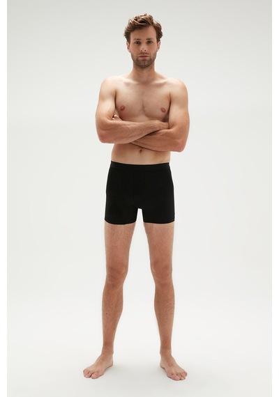 Weweus Siyah Erkek Süper İnce Doğal Bambu Lüks Boxer 1012 Siyah