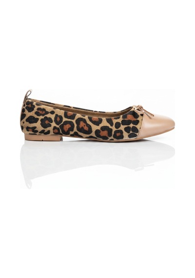 Sister İn Love Abelia Leopar Desenli Babet Bej