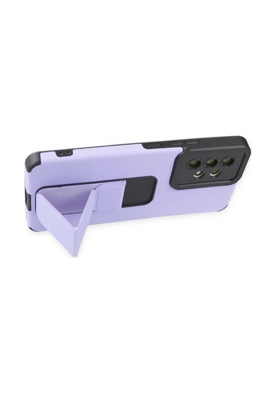 Ilkeshop Newface Samsung Galaxy Uyumlu A53 5g Kılıf Mega Standlı Silikon - Lila LİLA