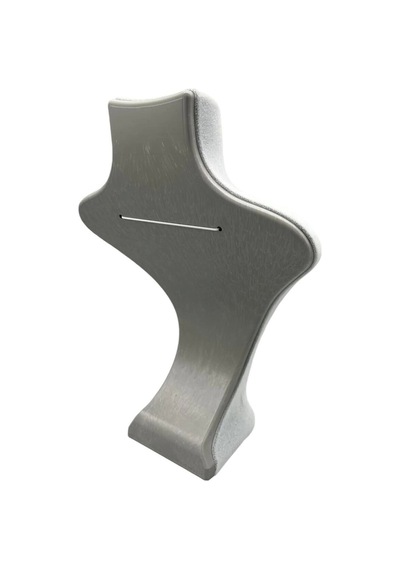 Yerli Üretim Londra Model Süet Kumaş Gri Renk 22/18 Cm Kolye Sergileme Mankeni Çok Renkli