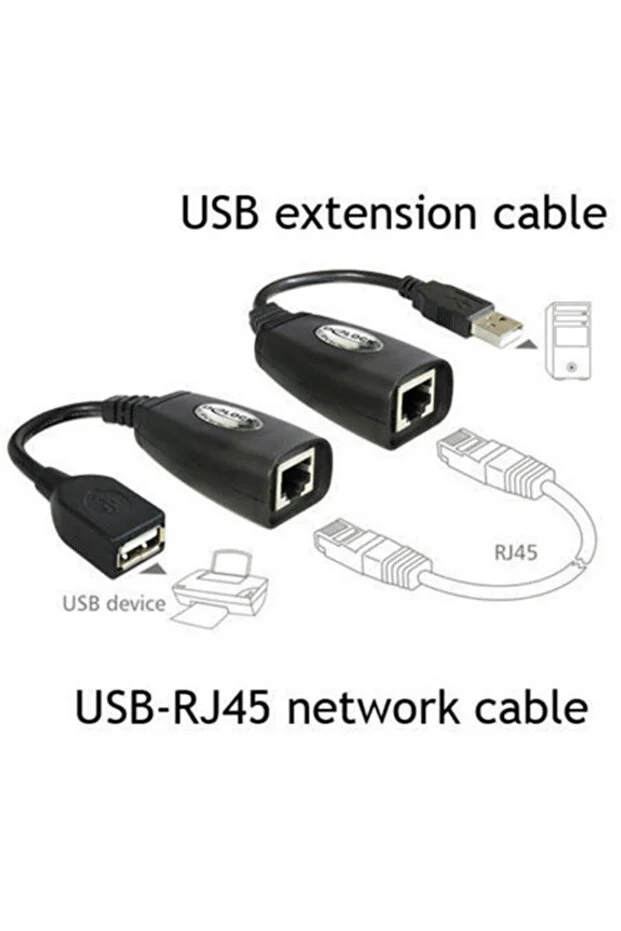 Yeni Usb Rj45 Extender Rj45 Usb Ek Uzatıcı Cat5e 6 Kablosu Ekleme Extensıon Extender Rj45 Usb Uzatma Kablosu