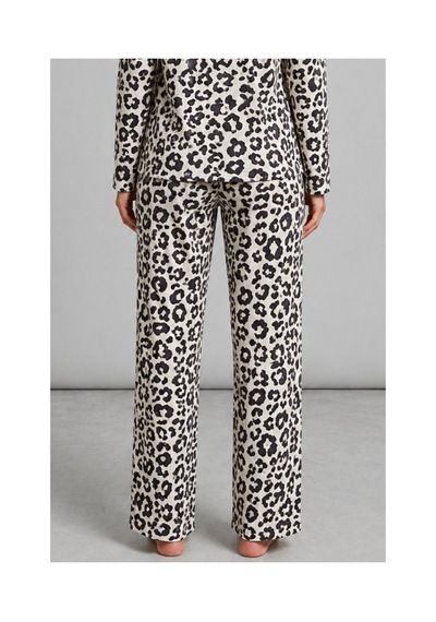 Fit Women Kadın Desenli Nefes Alan Leopar Pijama Takımı 4693 Siyah