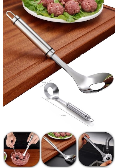 Top Köfte Yapma Kaşığı Sulu Köfte Kıyma Et Sebze Pirinç Lokma To
