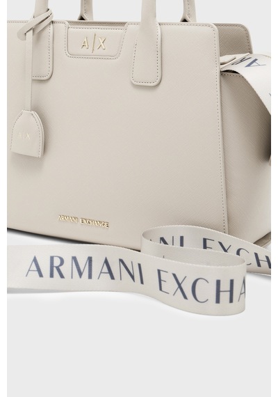 Armani Exchange Logolu Çıkarılabilir Askılı Çanta Kadın Çanta Xw002158 Af26570 U6208 Ekru