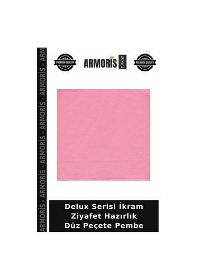 Delux Serisi İkram Ziyafet Hazırlık Düz Peçete Pembe