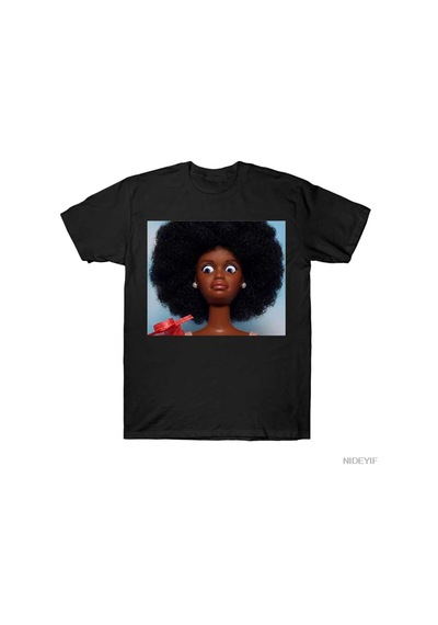 Flood Of Style Siyah Kızlar İğrenç Bebek Yüzü Meme T-shirt Erkekler Kadınlar Için % 100% Pamuk T Shirt Kısa