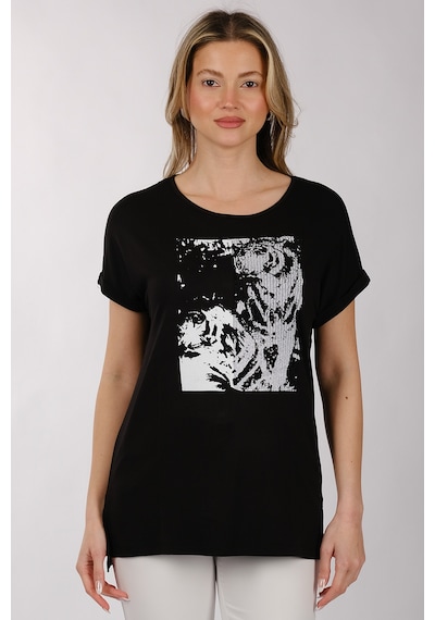 Daıdo Kadın T-shirt 20y311900832 Siyah