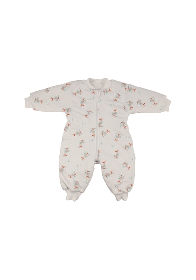 Bebegen Unisex Ekru Ördek Desenli Elyaf Dolgulu Uyku Tulumu 2.5 Tog Uyku Tulumu Çok Renkli