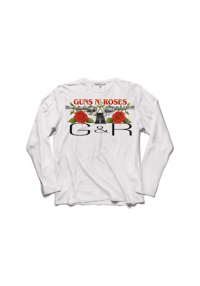 Guns N And Roses Gun Gül Ve Kan Silah Uzun Kollu Tişört (518428681)