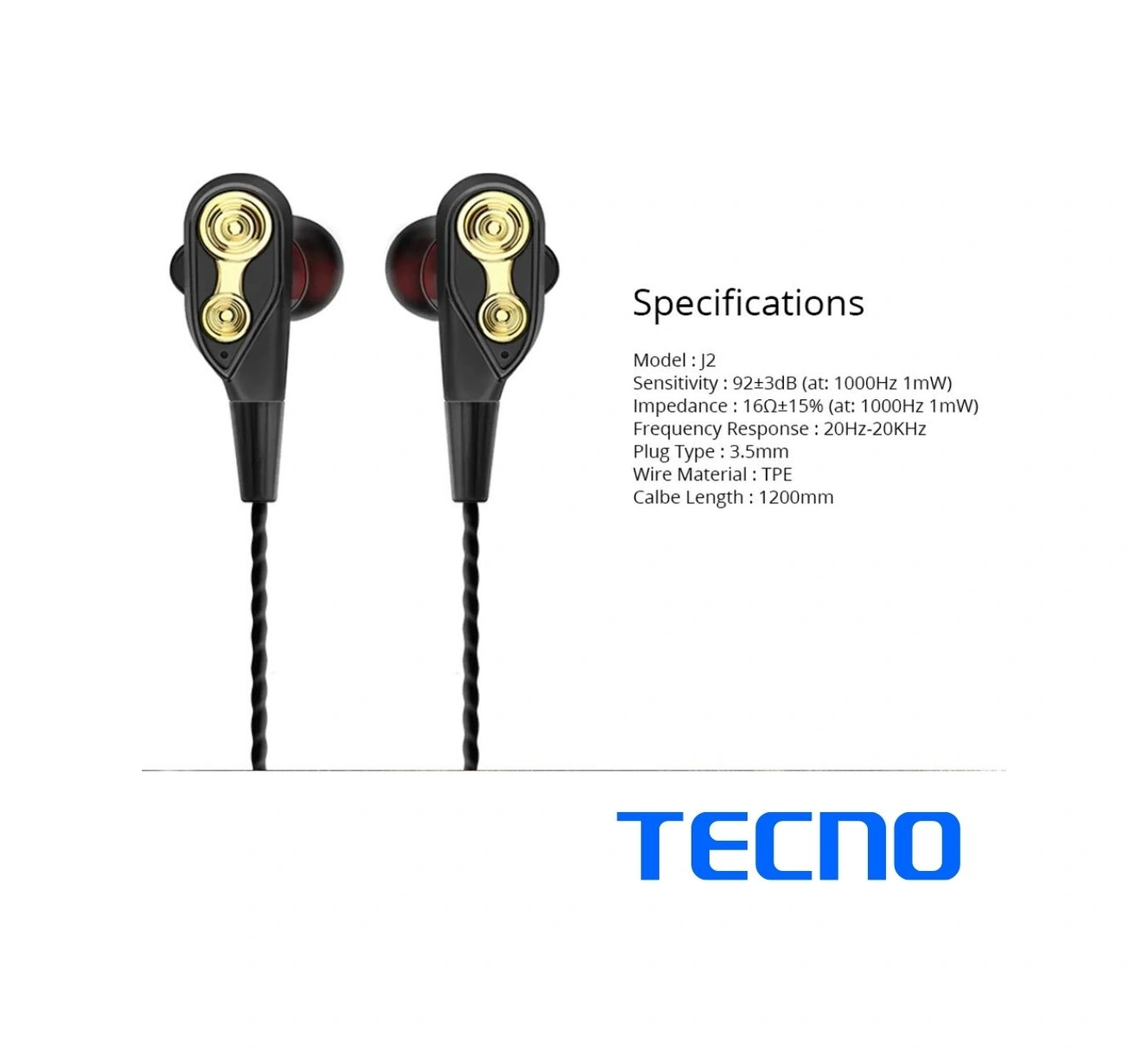 Tecno Hot Beats 3d Hifi 4 Hoparlörlü 3.5mm Jack Girişli Type-c Dönüştürücülü Mikrofonlu Kulaklık Siyah J2uc10 Telefon Kulaklıkları
