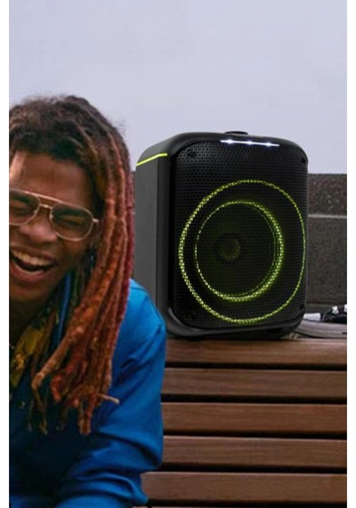 F39 25w Sürücülü Rgb Işıklı 2 Adet Mikrofonlu Bluetooth 5.3 Kablosuz Hoparlör Siyah