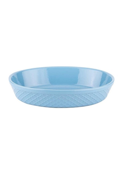Tantitoni Dıamond Seramik Oval Mavi Fırın Kabı 28x18.5x6cm Diğer