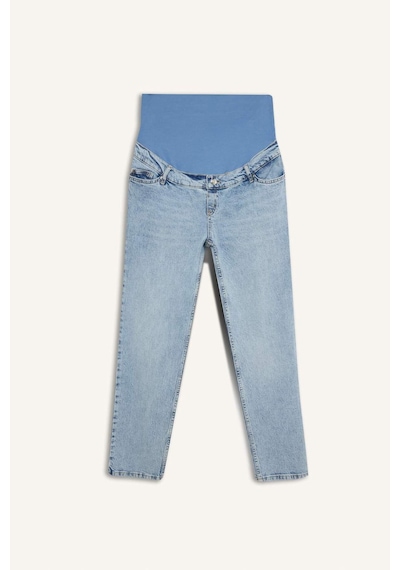 Defacto Straıght Fıt Beli Lastikli Bilek Boy Jean Yıkamalı Hamile Pantolon H2077ax26smnm39