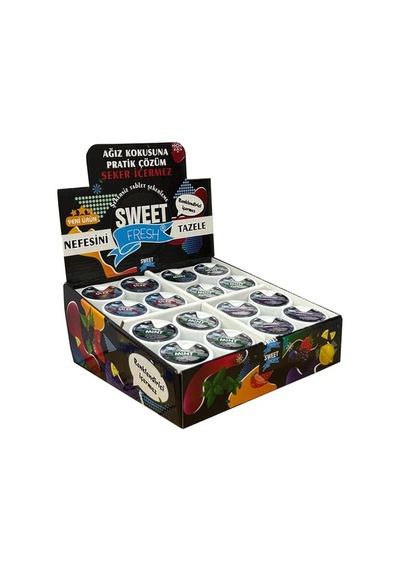Sweet Fresh Nane Aromalı Şekersiz Şeker 10 Gr 48'li Paket